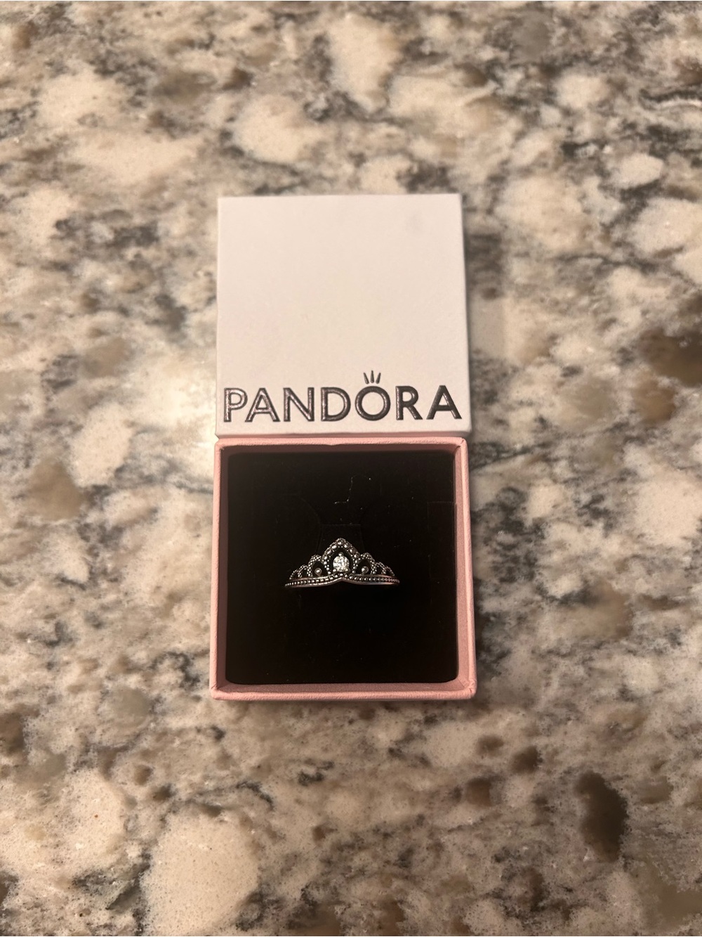 Pandora Regal Beaded Tiara Ring Sz 8